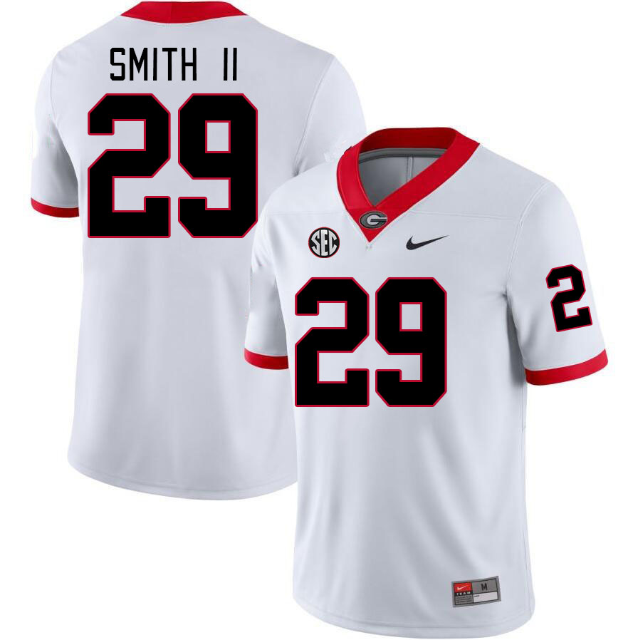 #29 Chris Smith II Georgia Bulldogs Jerseys Football Stitched-White